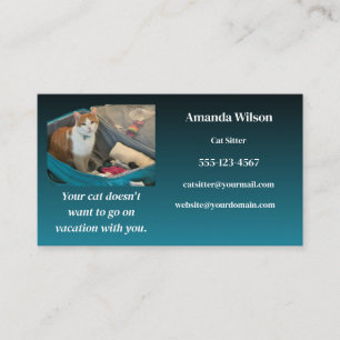 Cat Sitter Business Card Visitenkarte