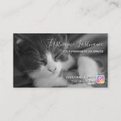 Cat sitters funny cat care pet care service visitenkarte (Rückseite)