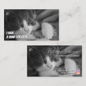 Cat sitters funny cat care pet care service visitenkarte (Vorne/Hinten)