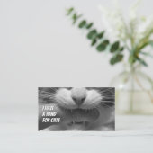 Cat Sitters lustige Cat Care Haustier Pflegedienst Visitenkarte (Stehend Vorderseite)