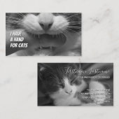 Cat Sitters lustige Cat Care Haustier Pflegedienst Visitenkarte (Vorne/Hinten)