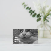 Cat Sitters lustige Haustierbetreuung für Katzen Visitenkarte (Stehend Vorderseite)