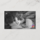 Cat Sitters lustige Haustierbetreuung für Katzen Visitenkarte (Rückseite)