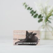 Cat Sitters lustige Haustierbetreuung für Katzen Visitenkarte (Stehend Vorderseite)