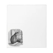 Cat Sitting by Window with Book Notizblock (Vorderseite)