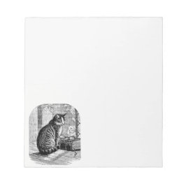 Cat Sitting by Window with Book Notizblock