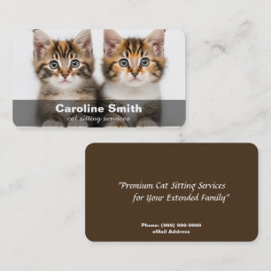 Cat Sitting / Cat Care Business Card Visitenkarte