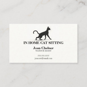 Cat Sitting Cat Services Visitenkarte