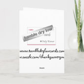 Cat-Sitting Danke Karte (Rückseite)