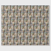 Cat Sitting On a Farmhouse Porch Step Geschenkpapier (Flach)