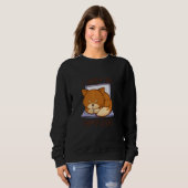 Cat Sitting on Computer I Work on Computer Sweatshirt (Vorne ganz)