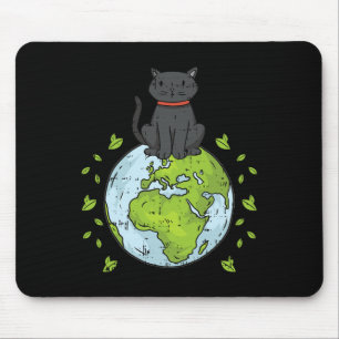 Cat Sitting Planet Erde Tag Umwelt Natur Mousepad