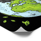 Cat Sitting Planet Erde Tag Umwelt Natur Poster (Ecke)