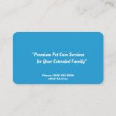 Cat Sitting Services Visitenkarte (Rückseite)