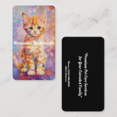 Cat Sitting Services Visitenkarte (Vorne/Hinten)