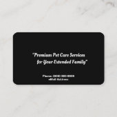 Cat Sitting Services Visitenkarte (Rückseite)