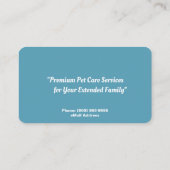 Cat Sitting Services Visitenkarte (Rückseite)