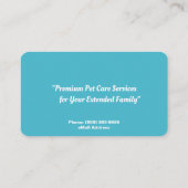 Cat Sitting Services Visitenkarte (Rückseite)