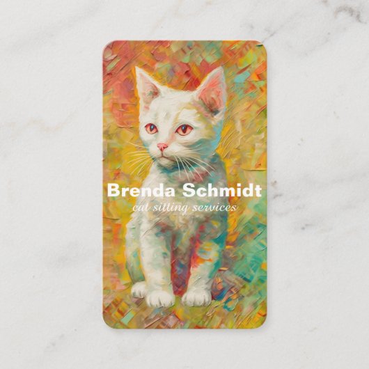 Cat Sitting Services Visitenkarte (Vorderseite)