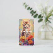 Cat Sitting Services Visitenkarte (Stehend Vorderseite)