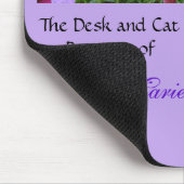 Cat Sitting Silhouette: Mousepad (Ecke)