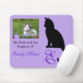 Cat Sitting Silhouette: Mousepad (Mit Mouse)