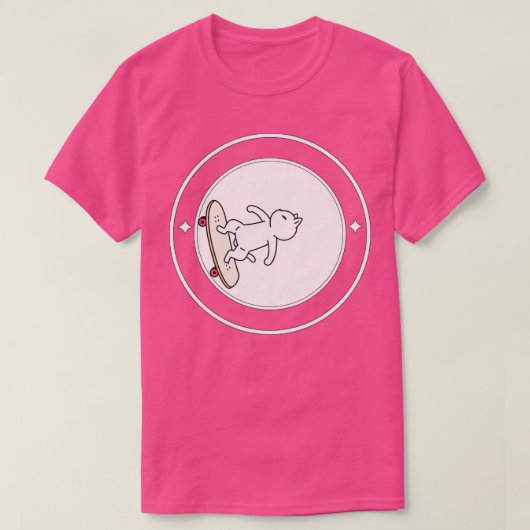 Cat Skateboarding T-Shirt (Design vorne)