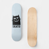 CAT-SKATEBOARDS, SCHWARZE CAT-FUNNIERE SKATEBOARD (Vorderseite)