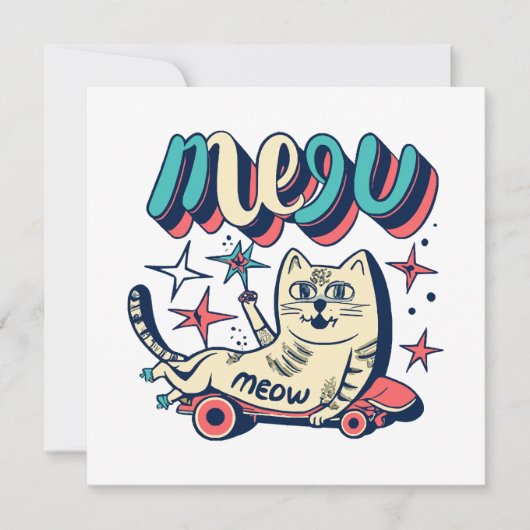 Cat Skaten Meow (Vorderseite)