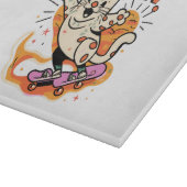 Cat Skaten Meow Schneidebrett (Ecke)