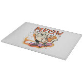 Cat Skaten Meow Schneidebrett (Ecke)
