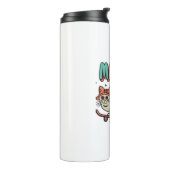 Cat Skaten Meow Thermosbecher (Nach links gedreht)