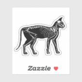 Cat Skeleton Aufkleber (Blatt)