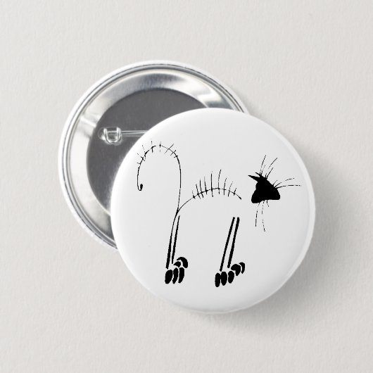 Cat Skeleton Button (Vorne & Hinten)