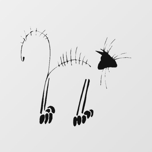 Cat Skeleton Fensteraufkleber (Blatt)