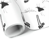 Cat Skeleton Geschenkpapier (Rolleneckpunkt)