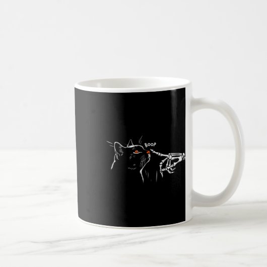 Cat Skeleton Hand Boop Halloween Mädchen Frauen K Kaffeetasse (Rechts)