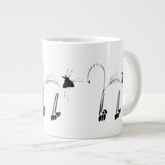 Cat Skeleton Jumbo-Tasse (Vorderseite Rechts)