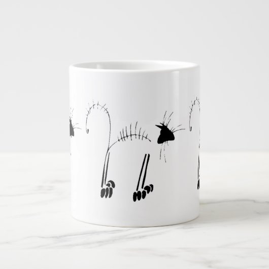 Cat Skeleton Jumbo-Tasse (Vorderseite)