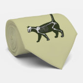 Cat Skeleton Krawatte (Gerollt)