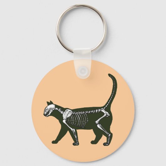 Cat Skeleton Schlüsselanhänger (Vorderseite)