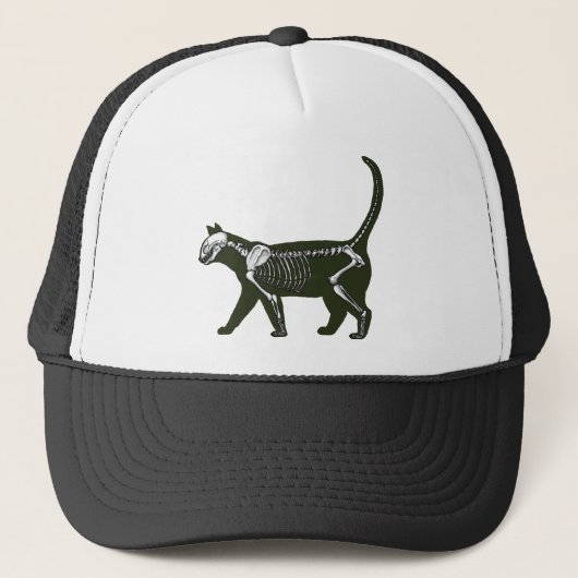 Cat Skeleton Truckerkappe (Vorderseite)