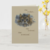 Cat Sketch Beileid Karte (Gelbe Blume)