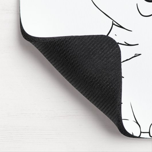 Cat Sketch Zeichnend Graphic Arts Kitten Silhouett Mousepad (Ecke)