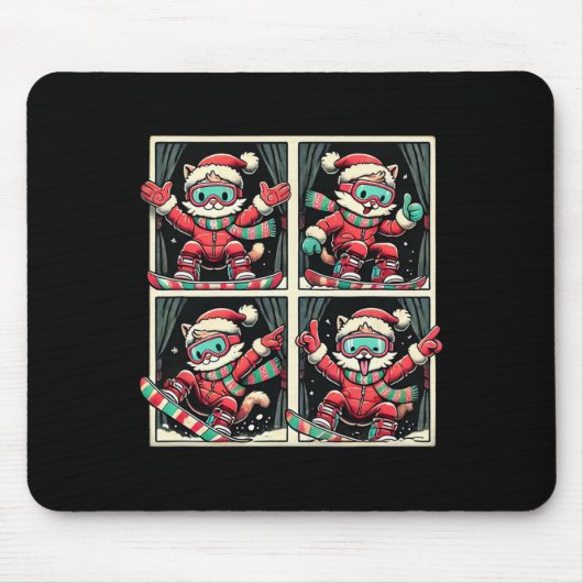 Cat Ski Snowboard Winter Berg Xmas Trip Pho Mousepad (Vorne)