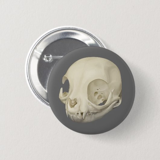 Cat Skull Button (Vorne & Hinten)