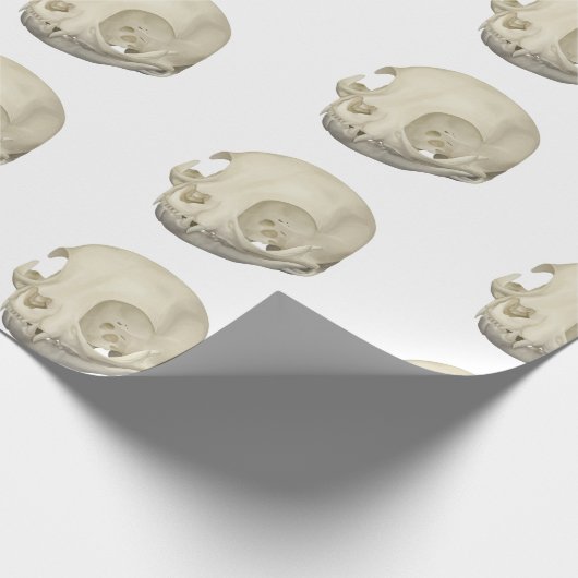 Cat Skull Geschenkpapier (Ecke)