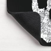 Cat Skull Kitty Skeleton Halloween Costume Tarot Mousepad (Ecke)