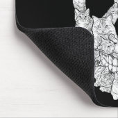 Cat Skull - Kitty Skeleton Halloween Kostüm Idee Mousepad (Ecke)