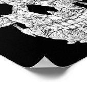 Cat Skull - Kitty Skeleton Halloween Kostüm Idee Poster (Ecke)